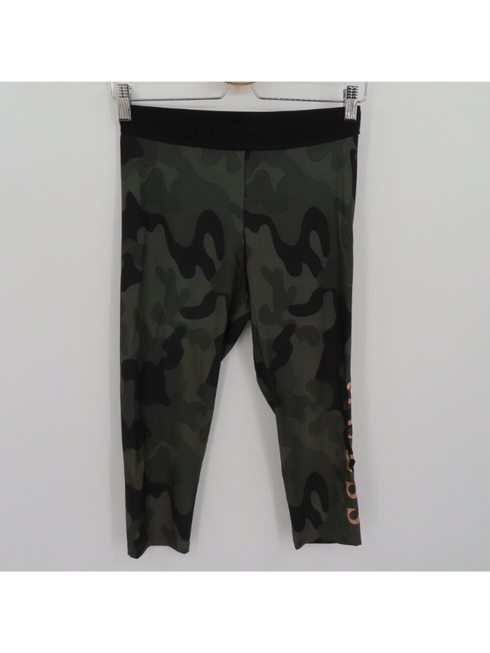 GUESS Womens Small Cammy Crop Legging Spell Out Logo Side Camo Camouflage NEW - Picture 10 of 11